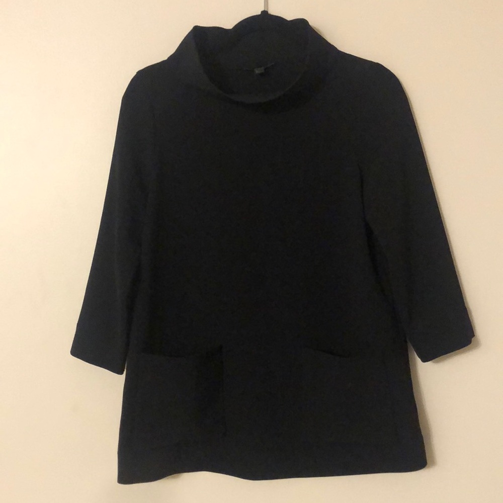 Collared Black Top